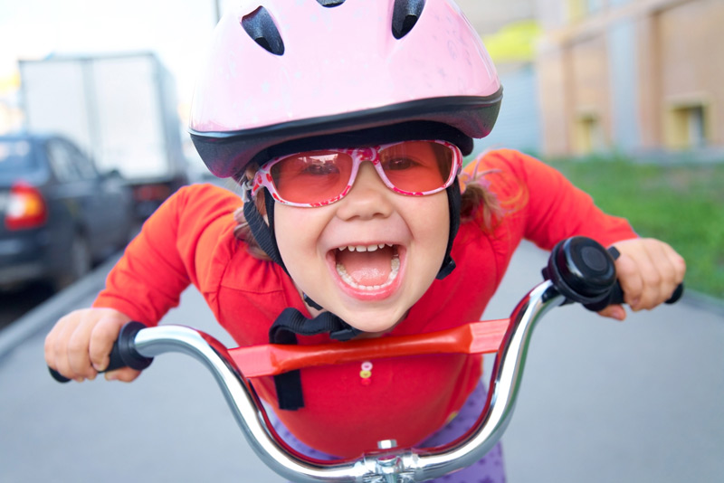 Girl on bike