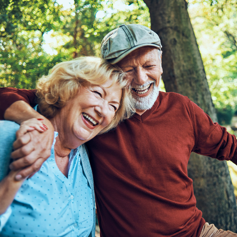 Retired Couple In Forest